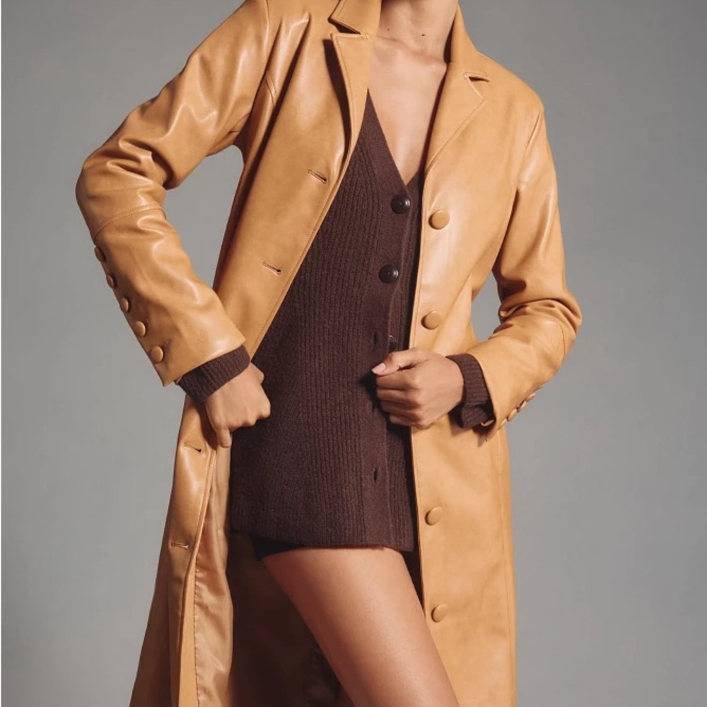 Avec Les Filles Tan Leather Jacket Chic and Versatile